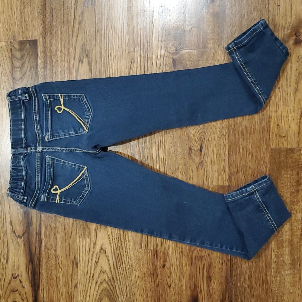 Girls The Childrens Place dark wash jeggings size 6X/7